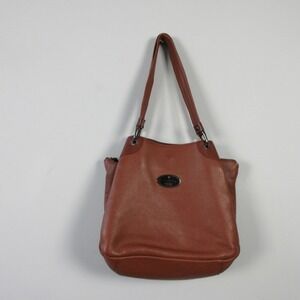 Peruzzi Italian Leather Shoulder Bag Women Brown Purse Handbag Tote Designer 760